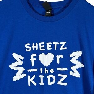 District Sheetz For The Kidz Royal Blue Graphic T-Shirt‎ Kids Large 100% Cotton